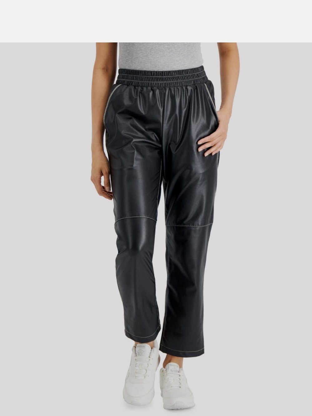 LNA Women's Black Faux Leather Pants